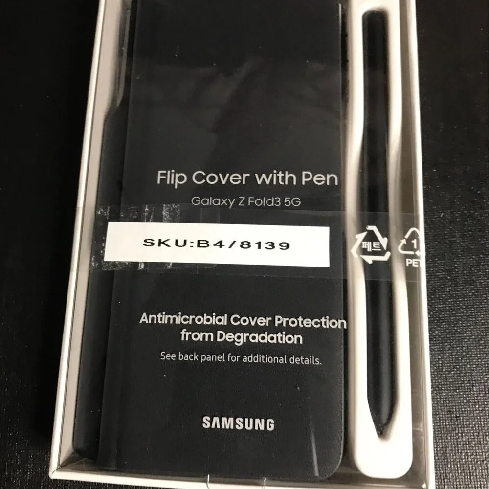Flip Cover with Pen for Samsung Galaxy Z Fold3 5G - Black